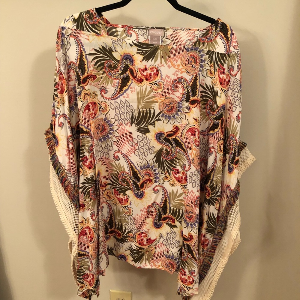 Chico’s Tropical Poncho Top